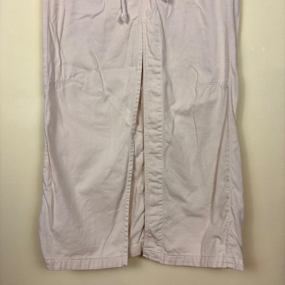 FREE PEOPLE Front Split‎ Maxi Skirt Ecru White Cream Women Size 0 Casual Cotton